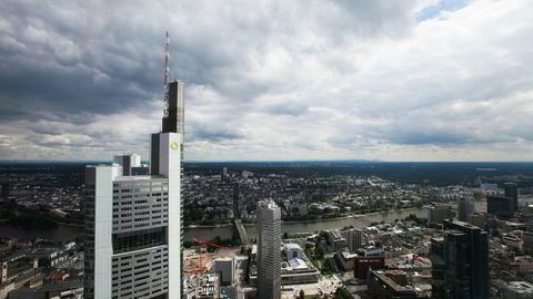 Illustrasjonsfoto. Frankfurt, med hovedkvarteret til Commerzbank i forgrunnen.