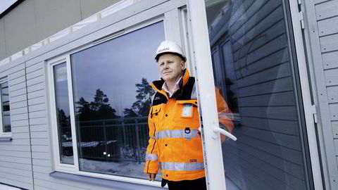 Administrerende direktør Baard Schumann i Selvaag Bolig, her i et tidligere boligprosjekt i Jordstjerneveien i Oslo. Arkivfoto: Per Thrana
