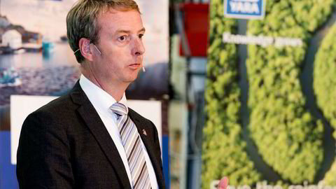 Olje- og energiminister Terje Søviknes (Frp) dropper videre samarbeid med Yara om CO2-rensing ved ammoniakkfabrikken i Porsgrunn. Yara mener prosjektet ikke er industrielt fornuftig. I stedet går regjeringen videre med planer for sementfabrikken Norcem i Brevik. Foto: Ned Alley / NTB scanpix