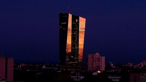 Den europeiske sentralbankens hovedkvarter i Frankfurt.