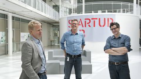 Fra venstre: Trond Aas, tidligere direktør i Funcom, seriegründer og investor i Founders Fund; Tor Bækkelund, partner i Startup Lab og investor i Founders Fund; Alexander Woxen, partner i Startup Lab og investor i Founders fund. Foto: Per Ståle Bugjerde