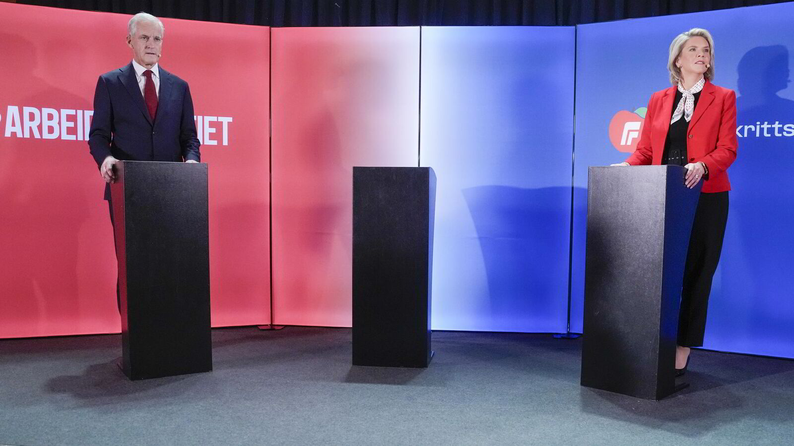 Jonas Gahr Støre og Sylvi Listhaug møttes til debatt