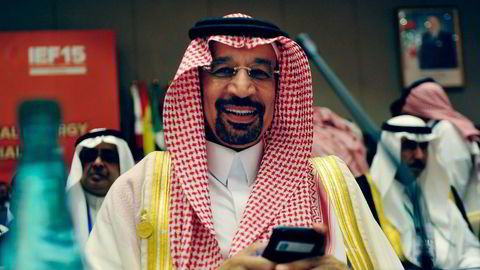 Saudi-Arabias energiminister Khalid al-Falih mener det er god stemning for en rebalansering av oljemarkedet. Foto: Ryad Kramdi/AFP/NTB Scanpix