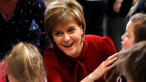 LEDER: Nicola Sturgeon (44), skotsk  førsteminister og partileder i det skotske uavhengighetspartiet SNP. Foto: Russell Cheyne/Reuters/NTB scanpix