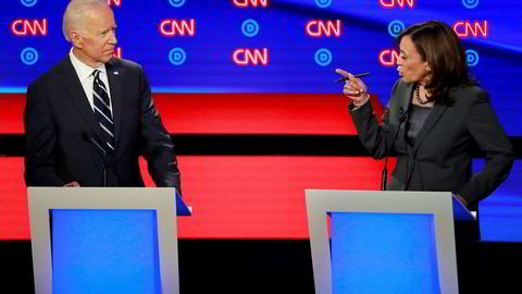 Tidligere visepresident Joe Biden og senator Kamala Harris dominerte onsdagens tv-debatt.