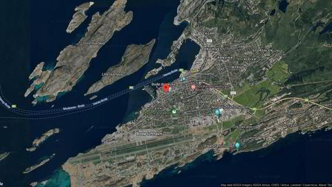 Området rundt Kongens gate 7B, Bodø, Nordland