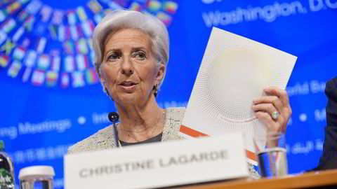 IMF-sjef Christine Lagarde vil at eurolandene sørger for at avtalene med Hellas er basert på realistiske forutsetninger. Foto: Mandel Ngan/AFP/NTB Scanpix