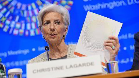 IMF-sjef Christine Lagarde vil at eurolandene sørger for at avtalene med Hellas er basert på realistiske forutsetninger. Foto: Mandel Ngan/AFP/NTB Scanpix