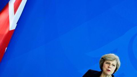 Storbritannias statsminister Theresa May. Foto: Tobias Schwarz/AFP/NTB Scanpix