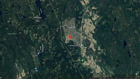Området rundt Gudrun Moestuens vei 21, Nittedal, Akershus