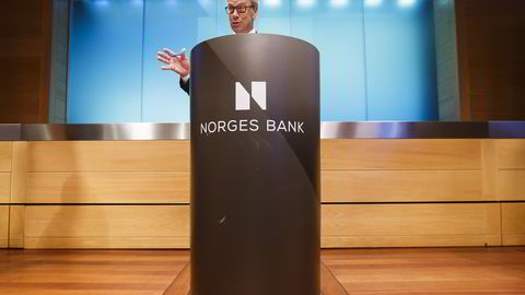 Sentralbanksjef Øystein Olsen i Norges Bank. Foto: Heiko Junge /