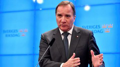 Statsminister Stefan Löfven var på EU-toppmøtet i Brussel da avstemningen fant sted i Stockholm.