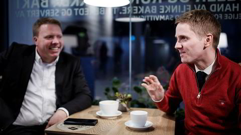 – Jeg har vært i rikspolitikken i åtte år og jobbet for Siv Jensens lag siden 2010, sier Reynir Jóhannsson til høyre, som blir kommunikasjonsdirektør i Ice. Til venstre, administrerende direktør Eivind Helgaker i Ice.net