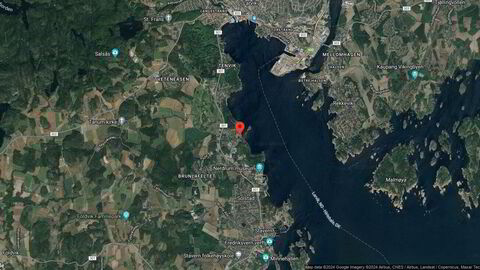 Området rundt Støperistranda 38, Larvik, Vestfold