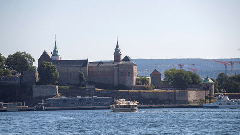 Akershus festning sett fra sjøen i Oslo.