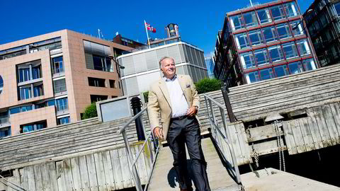 Fredriksens tørrlastsjef Herman Billung presenterer Golden Oceans resultater for årets første tre måneder i morgentimene fredag. Foto: Elin Høyland