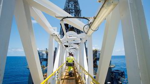 Her fra Transocean-boreskipet "Discoverer Americas" utenfor Tanzania. Foto: Paul Joynson-Hicks/AP/Statoil