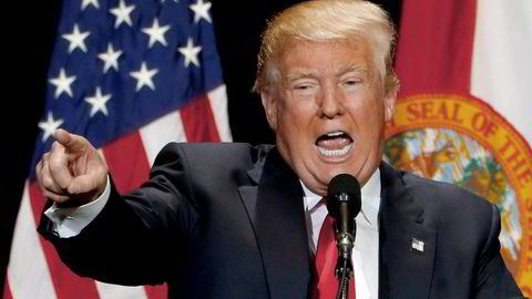 Donald Trump på talerstolen i Tampa i Florida lørdag. Foto: Reuters / NTB scanpix