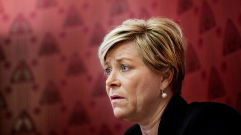 KAN KOMME HØYERE BUFFERKRAV. Finansminister Siv Jensen holder gjeldsveksten blant husholdningen under oppsikt. Foto: Fredrik Bjerknes
