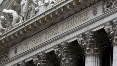 Børsen New York Stock Exchange på Wall Street. Foto: AP Photo/Richard Drew/NTB SCANPIX
