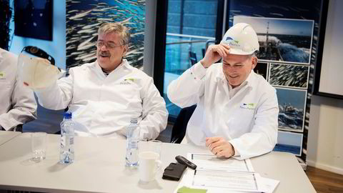 Jakob Hatteland (til venstre) går nå inn i oljebransjen. Her er han sammen med Anbjørn Øglend som han har gått sammen med i fiskeribransjen.