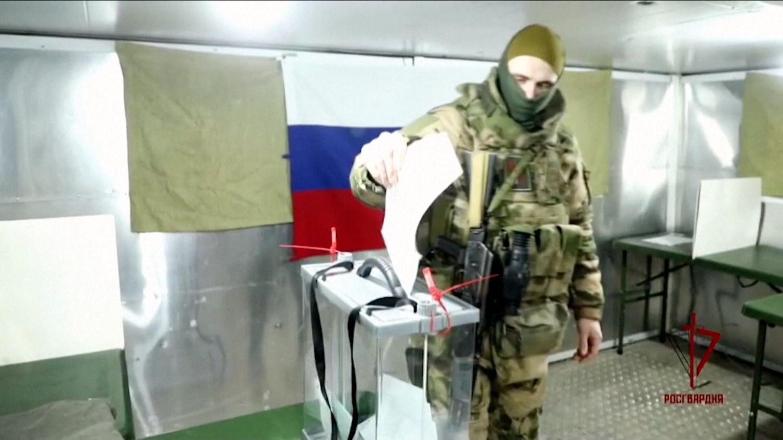 Russiske soldater er igang med presidentvalget