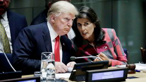 Trump sier at Nikki Haley har gjort en fantastisk jobb, og at hun er velkommen tilbake til Det hvite hus.