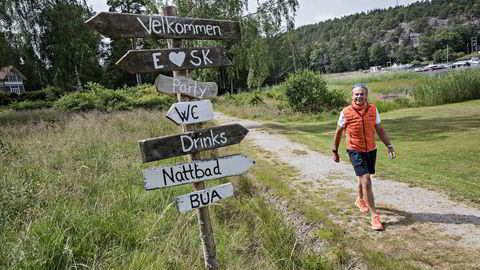 I sommer tar Per G. Braathen fri i fire uken ved hytta i Engelsviken ytterst i Oslofjorden. Han møter DN på Hankø og tror overskuddet vender tilbake i år.