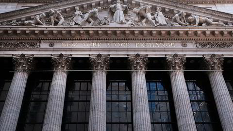 New York Stock Exchange på Wall Street i USA. Foto: Spencer Platt/Getty Images/AF