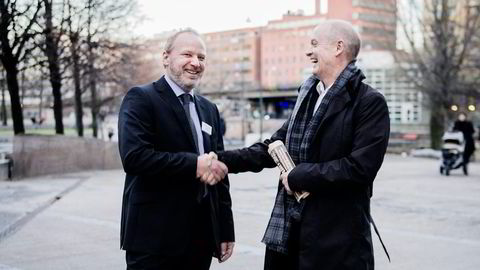 IKM-gründer Ståle Kyllingstad (høyre) og daglig leder Tom Hasler (venstre) i IKM Cleandrill stakk av med seieren i Dagens Næringslivs gasellekåring i 2015. Hvem vinner i år? Foto: Thomas Haugersveen