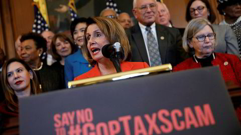 Demokratenes leder i Representantenes hus, Nancy Pelosi har gitt uttrykk for sterk motstand mot USA nye skattereform.