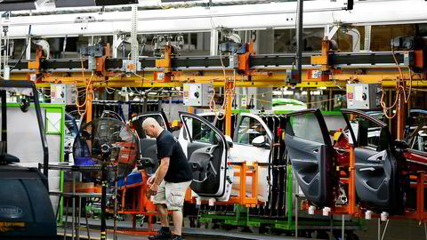 En arbeider jobber med produksjonen på General Motors i Michigan, USA. Bildet er tatt 13. juni 2017. Illustrasjonsbilde.