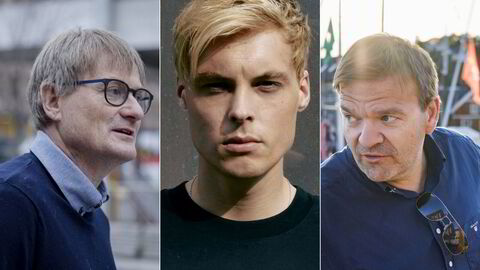 Inge Berg (t.v.) og Gustav Magnar Witzøe (i midten) økte sine skattemessige formuer i 2023, mens den falt for Roger Hofseth (t.h.)