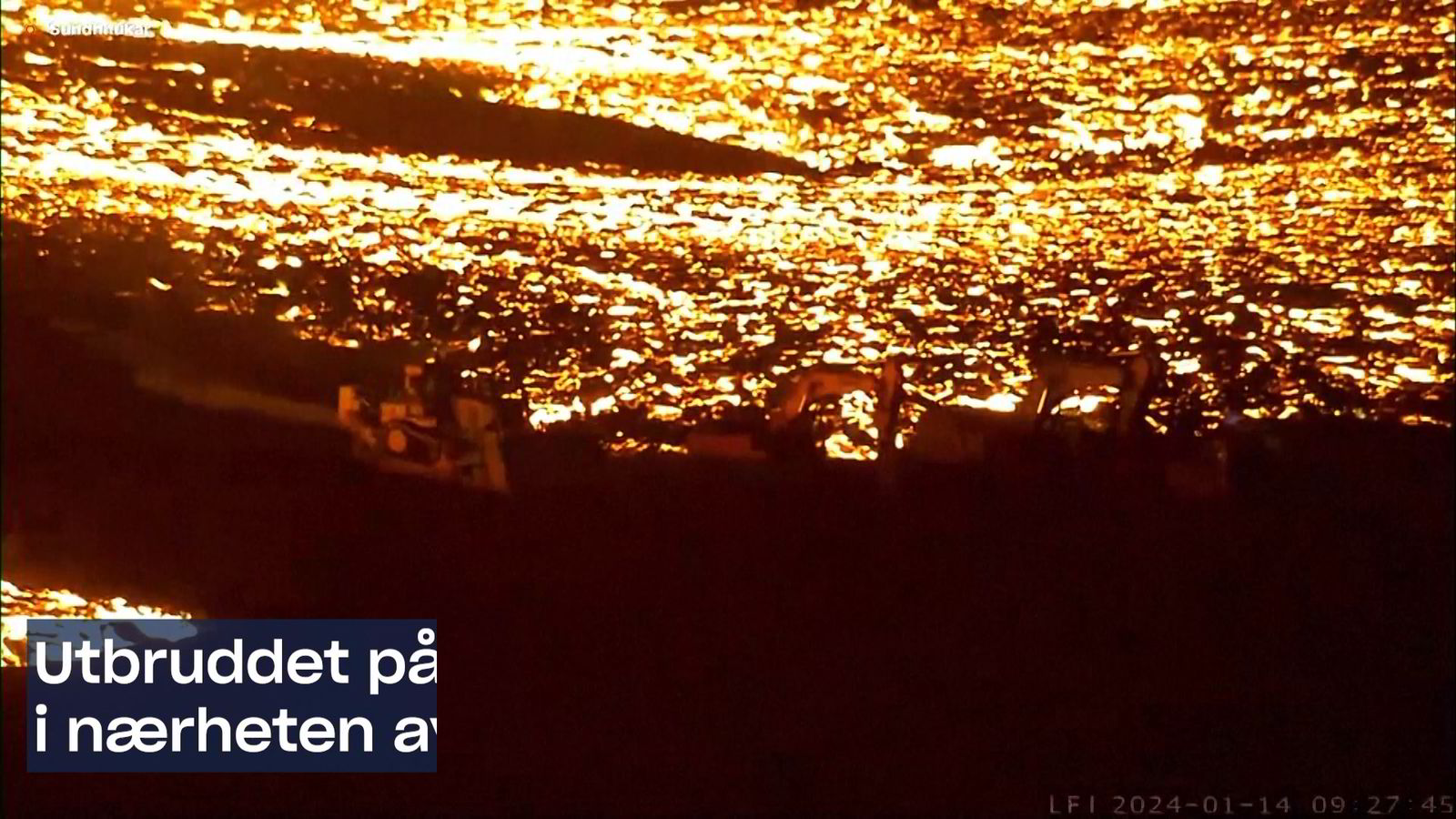 Lava nådd Grindavik – hus står i full brann