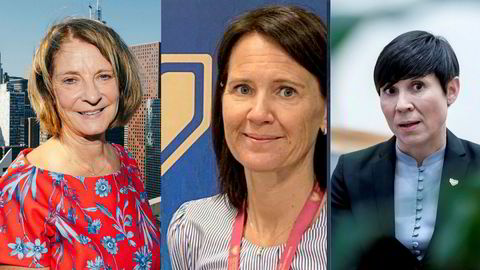 Mona Juul, Trine Heimerback og Ine Eriksen Søreide er alle venninner. Utenriksministeren har erklært seg inhabil overfor begge to.