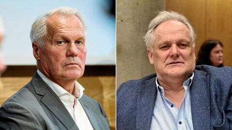 Laksemilliardærene Gustav Witzøe (til venstre) og Helge Gåsø er begge fra Frøya. De har et anstrengt forhold.