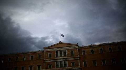 Parlamentet i Aten søndag. Foto: AFP / NTB SCANPIX