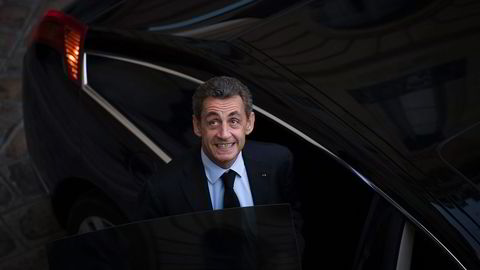 Frankrikes tidligere president Nicolas Sarkozy nekter for at Gaddafi-regimet skal ha finansiert hans valgkamp. Foto: Martin Bureau/AFP/NTB Scanpix