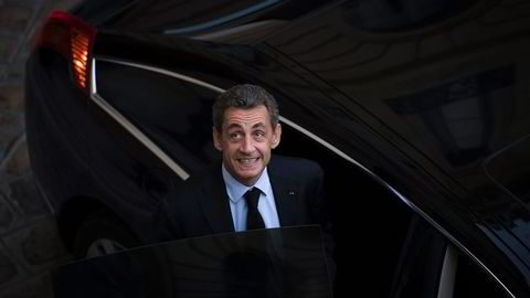 Frankrikes tidligere president Nicolas Sarkozy nekter for at Gaddafi-regimet skal ha finansiert hans valgkamp. Foto: Martin Bureau/AFP/NTB Scanpix