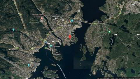 Området rundt Teglstien 1, Kristiansand, Agder