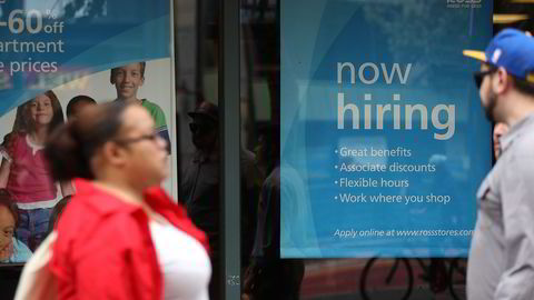 Antallet førstegangssøkere til arbeidsledighetstrygd falt i forrige uke, viser nye tall. Foto:  Justin Sullivan/Getty Images/AFP/NTB SCANPIX