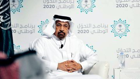 Saudi-Arabias energiminister Khaled al-Falih her under sitt første G20-møte tidligere i år. Foto: AFP/NTB Scanpix