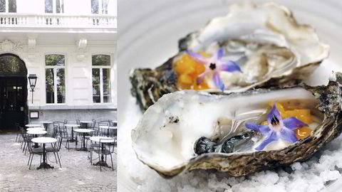 1.  Bakgård. Flerbruksrestauranten Graanmarkt 13 har fin beliggenhet 
                  i Antwerpen. Om sommeren kan gjestene spise ute i bakgården. 2. Appetittvekker. Kalde, ferske østers med blomster hos Graanmarkt 13