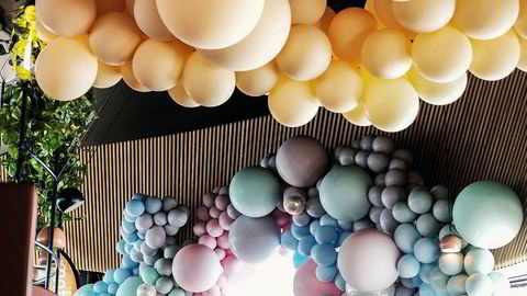Drueklase. Ambisiøs ballongdekorasjon er blitt en greie. Her fra årets Elle-sommerfest.
