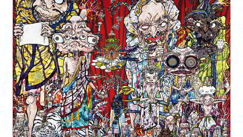 Etter katastrofen. Etter jordskjelvet i 2011 har Takashi Murakami arbeidet med en serie malerier av såkalte arhater - mennesker som har nådd nirvana - og som sprer Buddhas budskap på jorden. Arhatene brukte blant annet evnene sine til å hjelpe mennesker i nød, ifølge buddhistisk tro.