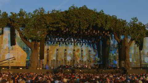 Perfeksjonist. Frontmann Robert Smith traff solnedgangen perfekt i Hyde Park i fjor. Senere i sommer opptrer han og resten av The Cure på Øyafestivalen.