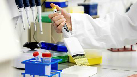 Forskere begynner å tro at det kan være mulig å ha en effektiv vaksine mot koronaviruset allerede i høst. Dette bildet viser vaksinearbeid på et laboratorium i Amsterdam i slutten av mai.
