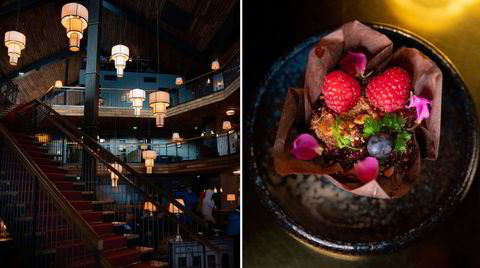 Restauranten Liv ligger på toppen av Fyri Resort Hotel i Hemsedal. Dessert: Baskisk ostekake m/bærkompott, crunch på hasselnøtter &amp; mandler