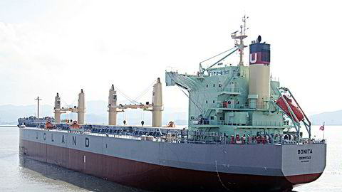 Ni besetningsmedlemmer fra det norske skipet Bonita som er eid av Ugland-rederiet, ble kapret utenfor Benin i Vest-Afrika. (Foto: Pressefoto)