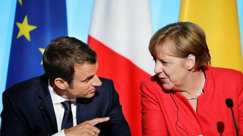 Frankrikes president Emmanuel Macron og Tysklands forbundskansler Angela Merkel vil legge hindringer for kinesiske oppkjøp i EU, men møter motstand fra de små EU-landene.